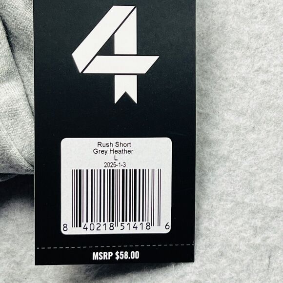 Fourlaps Rush Short Grey Heather Zip Pocket Cuff Active Loungewear Cozy Athletic - Picture 14 of 16